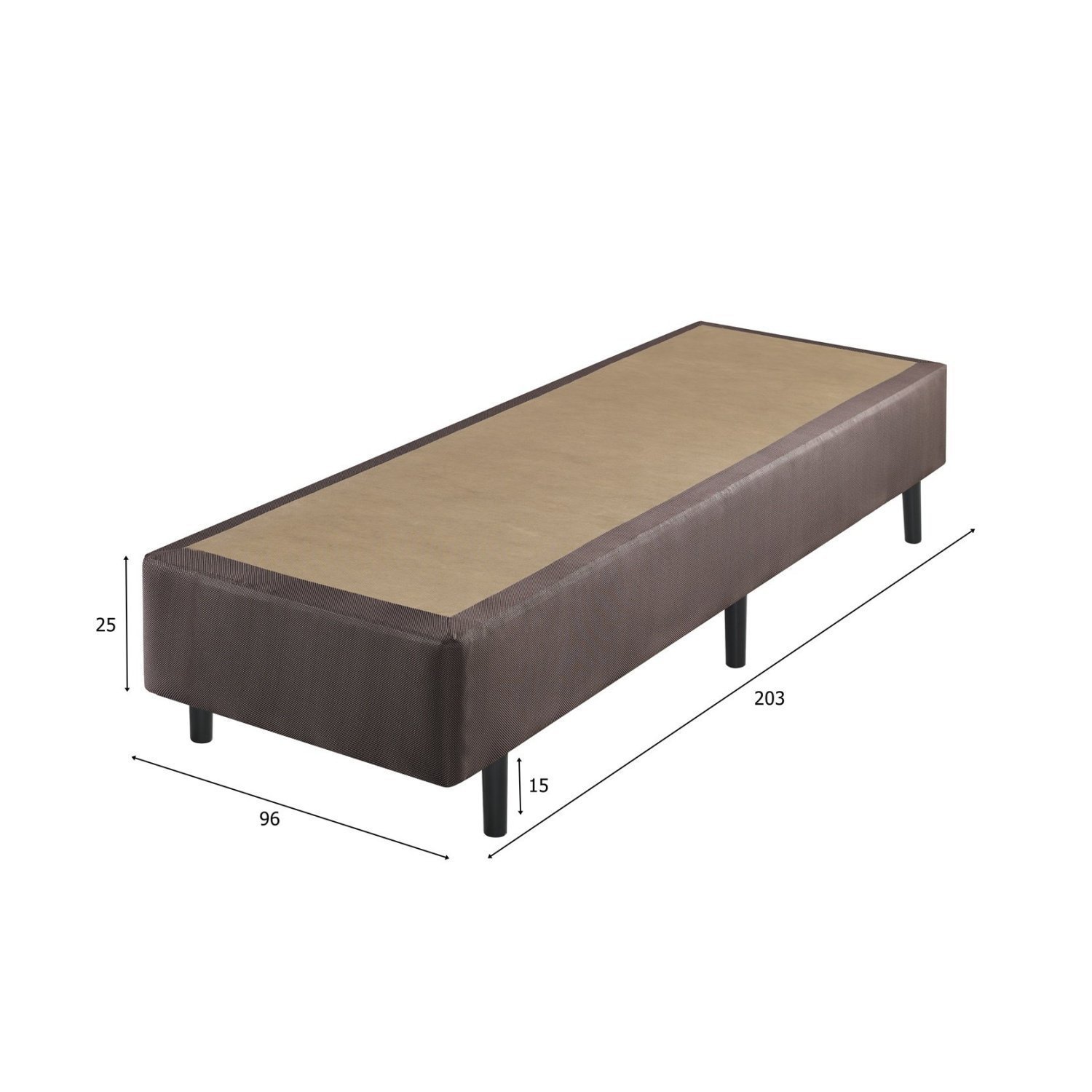 Base Box Somiê Solteiro Eco Malha  40x96x203cm - 3
