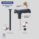 Ver imagem 4 de Abridor de Coco Utilita Furador Aço Inox Cabo Polipropileno Haste de Limpeza Cinza Tramontina