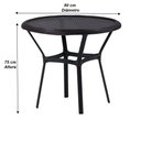 Ver imagem 6 de Kit 4 Cadeiras Alumínio e Mesa Tampo Varanda Piscina Jardim Trama Original