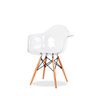 Cadeira Transparente Charles Eames Wood com Braços em Policarbonato 132pc Incolor/2 - 2