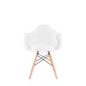 Cadeira Transparente Charles Eames Wood com Braços em Policarbonato 132pc Incolor/2 - 3