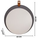 Ver imagem 3 de Espelheira para Banheiro Alça em Couro Lua Espresso Móveis Cinza/Titanium