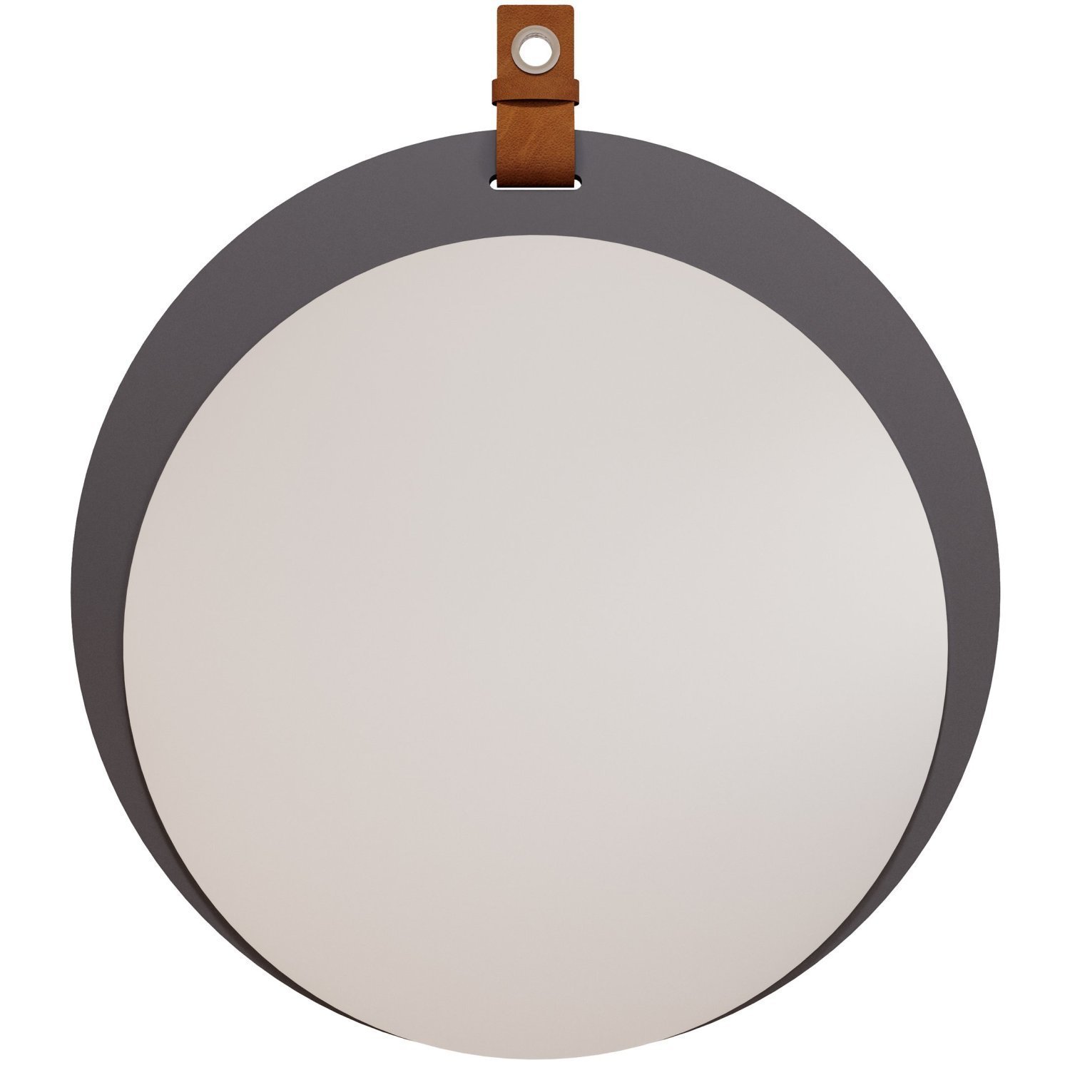 Espelheira Para Banheiro Alça em Couro Lua Espresso Móveis - 3