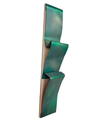 Ver imagem 3 de Decoração Escultura de Parede Abstrata em Aço Cor Verde Exclusiva no Brasil Base em MDF Para Sala Q