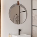 Ver imagem 1 de Espelheira Para Banheiro Alça em Couro Lua Espresso Móveis