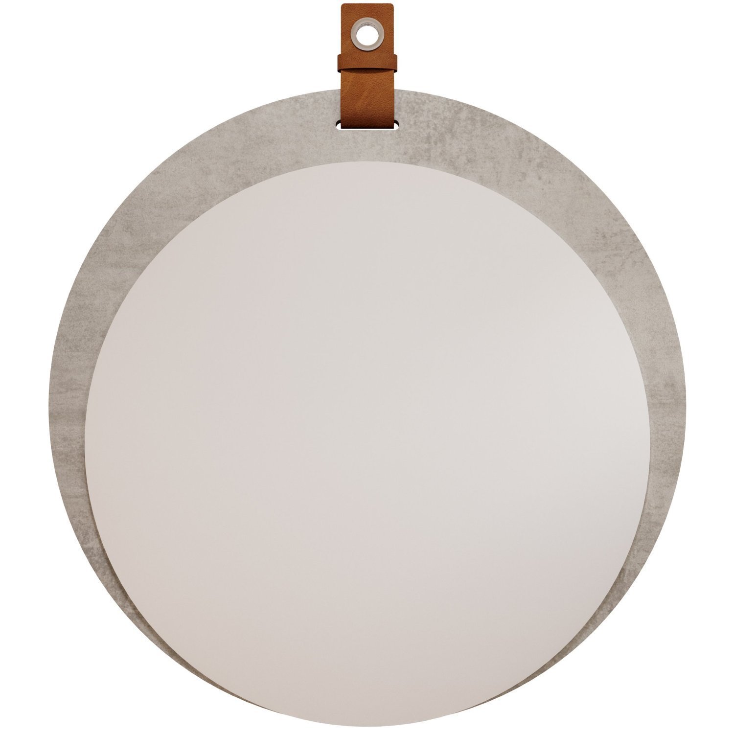 Espelheira Para Banheiro Alça em Couro Lua Espresso Móveis - 2