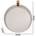 Ver imagem 3 de Espelheira Para Banheiro Alça em Couro Lua Espresso Móveis