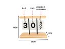 Ver imagem 3 de Calendário de Mesa Base de Madeira Permanente C/ Argolas Cartões Dia e Mês Decoração Escritório Home