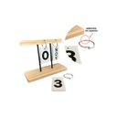 Ver imagem 2 de Calendário de Mesa Base de Madeira Permanente C/ Argolas Cartões Dia e Mês Decoração Escritório Home