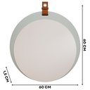 Ver imagem 3 de Espelheira para Banheiro Alça e Couro Lua Espresso Móveis Verde/Pistache