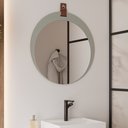 Ver imagem 1 de Espelheira Para Banheiro Alça e Couro Lua Espresso Móveis