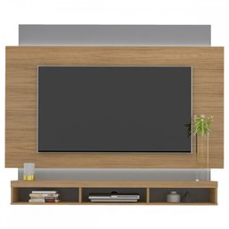 Painel para Tv até 75 Polegadas Império 3 Nichos com Led Carvalho/prata - Artely Móveis - 2