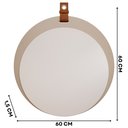 Ver imagem 3 de Espelheira para Banheiro Alça em Couro Lua Espresso Móveis Bege/Cappuccino