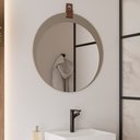 Ver imagem 1 de Espelheira Para Banheiro Alça em Couro Lua Espresso Móveis