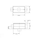 Ver imagem 2 de Condulete Fixo Tipo "x" Tramontina 1.1/2" - Com Tampa - Com Rosca Npt - Com Pintura Tramontina