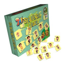 Brinquedo Jogo Sequências Lógicas Crescendo 15 Peças em Mdf +3 Anos Paper Toy - 2