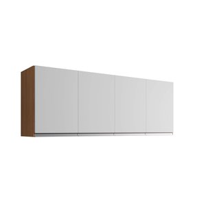 Armário para Cozinha Aéreo 4 Portas 1,5m - Andréia:amendoa/branco