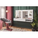 Ver imagem 1 de Penteadeira Mesa Camarim Suspenso Lumiere com Espelho e 1 Gaveta Organizadora Cor Branco