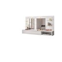 Ver imagem 2 de Penteadeira Mesa Camarim Suspenso Lumiere com Espelho e 1 Gaveta Organizadora Cor Branco