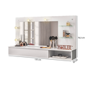 Ver imagem 4 de Penteadeira Mesa Camarim Suspenso Lumiere com Espelho e 1 Gaveta Organizadora Cor Branco