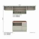 Ver imagem 4 de Cozinha Compacta 4 Peças em MDF Fineze Areia e Cinamomo