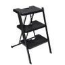 Escada Alcance 3 Degraus Dobrável 120 Kg Preta Anodilar - 1