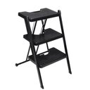 Ver imagem 1 de Escada Alcance 3 Degraus Dobrável 120 Kg Preta Anodilar