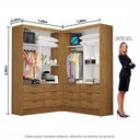 Ver imagem 2 de Closet Casal Duplo Sevilha Premium com 12 Gavetas Freijó