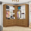 Ver imagem 1 de Closet Casal Duplo Sevilha Premium com 12 Gavetas Freijó