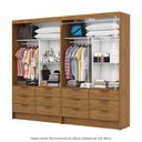 Ver imagem 3 de Closet Casal Duplo Sevilha Premium com 12 Gavetas Freijó