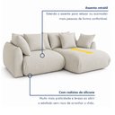 Ver imagem 5 de Sofá Cama Modular Orgânico Retrátil 4 Lugares com Almofadas 280cm Malibu