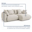 Ver imagem 6 de Sofá Cama Modular Orgânico Retrátil 4 Lugares com Almofadas 280cm Malibu