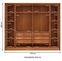 Ver imagem 2 de Guarda Roupa Casal 6 Portas 6 Gavetas Barcelona Ripado Tcil Móveis - Cinamomo/off White