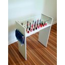 Ver imagem 3 de Mesa Manicure Esmalteiro Porta Toalha Tampo Vidro Temperado