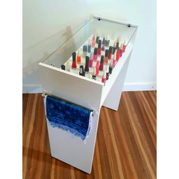 Mesa Manicure Esmalteiro Porta Toalha Tampo Vidro Temperado - 2