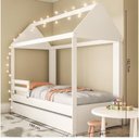 Ver imagem 4 de Bicama Solteiro Infantil Casinha Atenas com Grade Politorno Casatema MadeiraOriginals