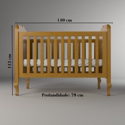 Berço Mini Cama em Madeira Maciça Versailles Plus - 4