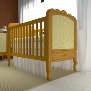 Berço Mini Cama em Madeira Maciça Versailles Plus