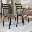 Ver imagem 1 de Conjunto Com 2 Cadeiras Tubular Europa 141 Preto Fosco Assento Andorinha Artefamol 11923 - Cadeira 1