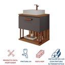 Ver imagem 6 de Gabinete Suspenso com Cuba 60cm Mari Espresso Móveis Cinza/Titanium