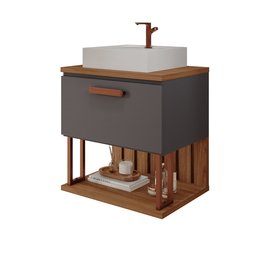 Gabinete Suspenso com Cuba 60cm Mari Espresso Móveis - 5