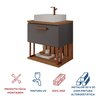 Gabinete Suspenso com Cuba 60cm Mari Espresso Móveis - 4