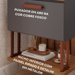 Gabinete Suspenso com Cuba 60cm Mari Espresso Móveis - 3