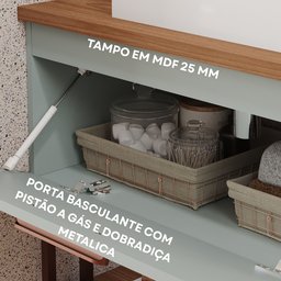 Gabinete Suspenso com Cuba 60cm Mari Espresso Móveis - 2