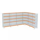 Ver imagem 1 de Gondola Parede 202 Fit Ate 5 Metros 1 Canto Branco 30b Pe Laranja