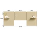 Ver imagem 2 de Cabeceira Casal Modular Lumen Off White com Kit Tomada e LED - Incorplac