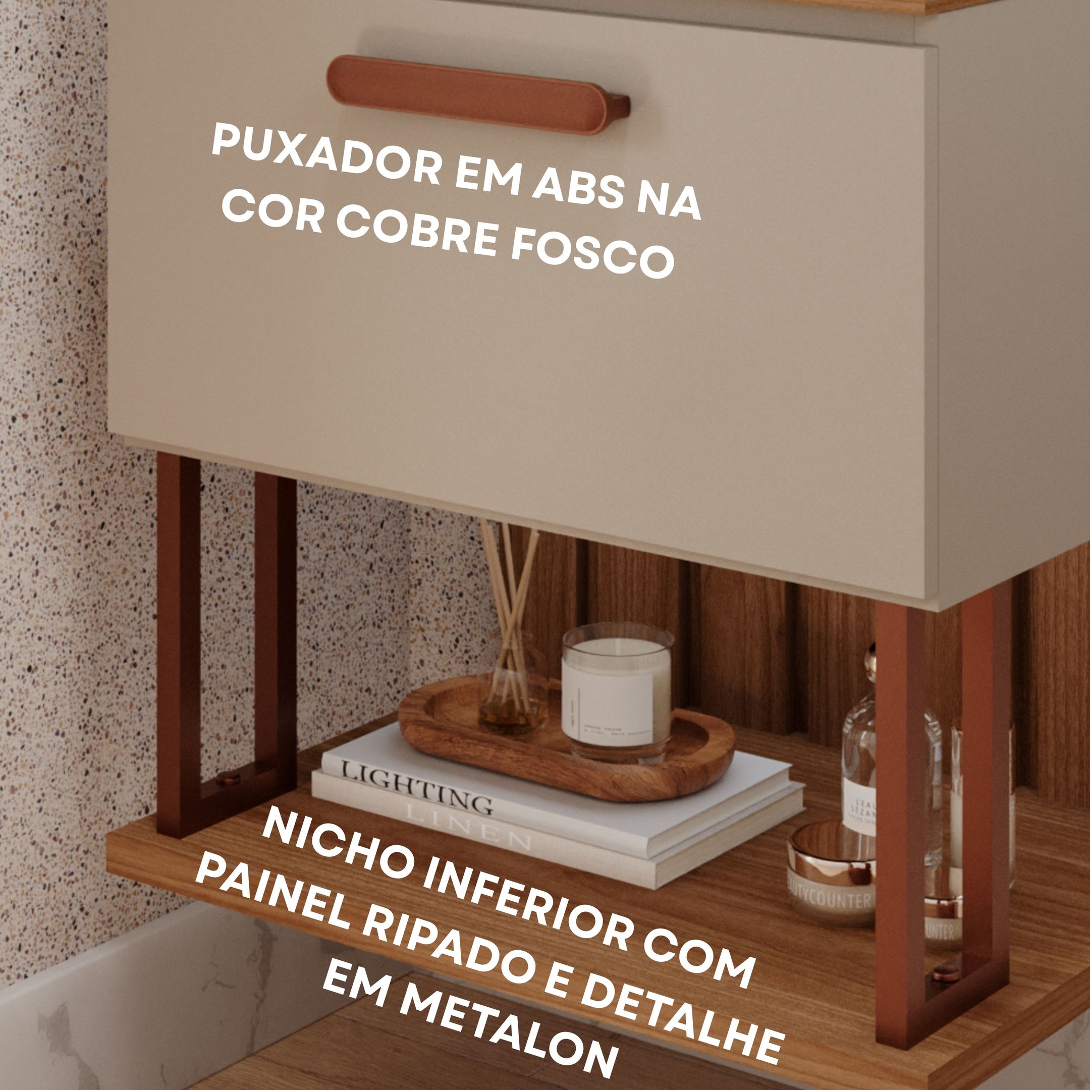 Gabinete Suspenso com Cuba 60cm Mari Espresso Móveis - 2