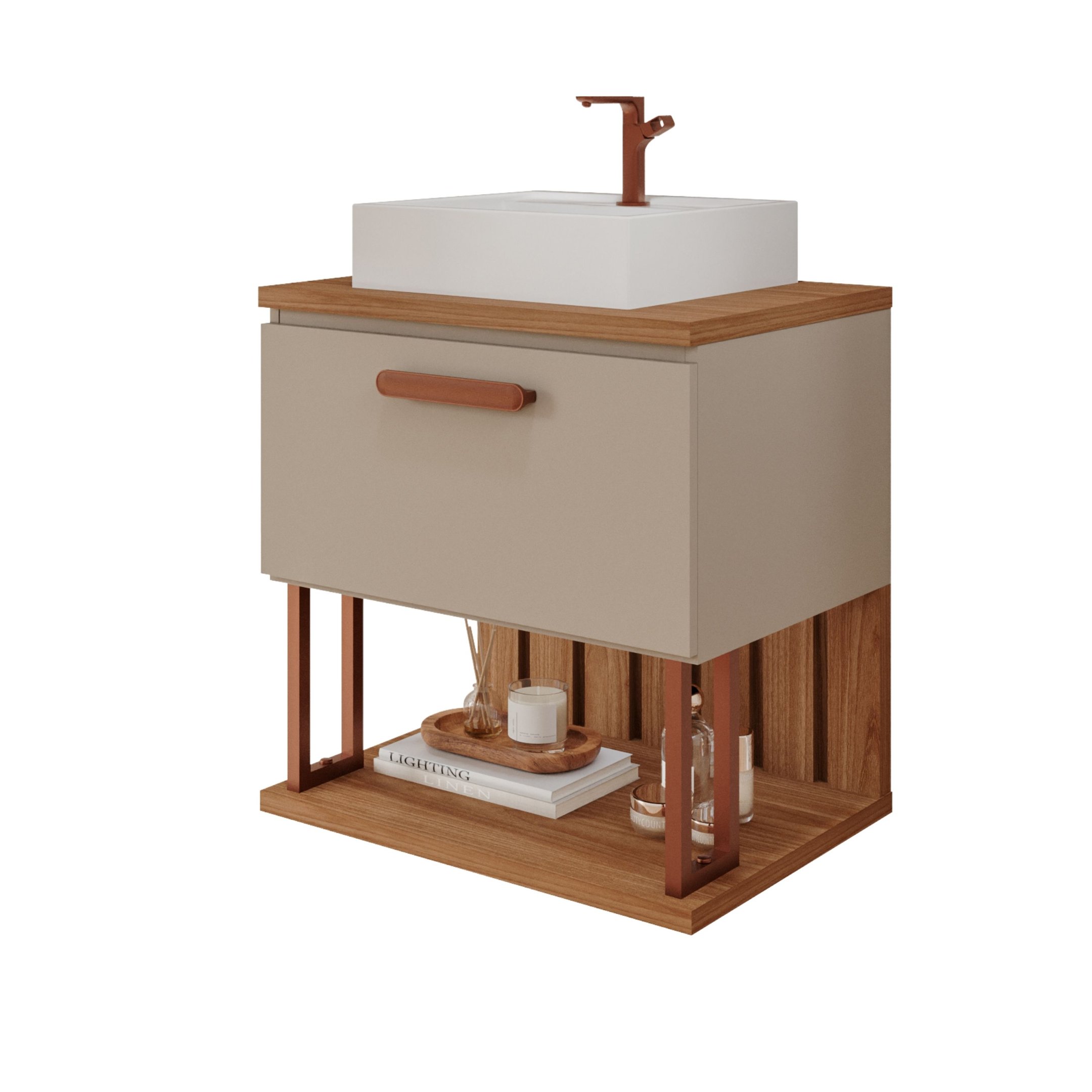 Gabinete Suspenso com Cuba 60cm Mari Espresso Móveis - 5