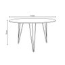 Mesa Jantar Redonda 110cm Preta Clips 3 Pés com 5 Cadeiras Eames Eiffel Pretas Ferro Preto - 5
