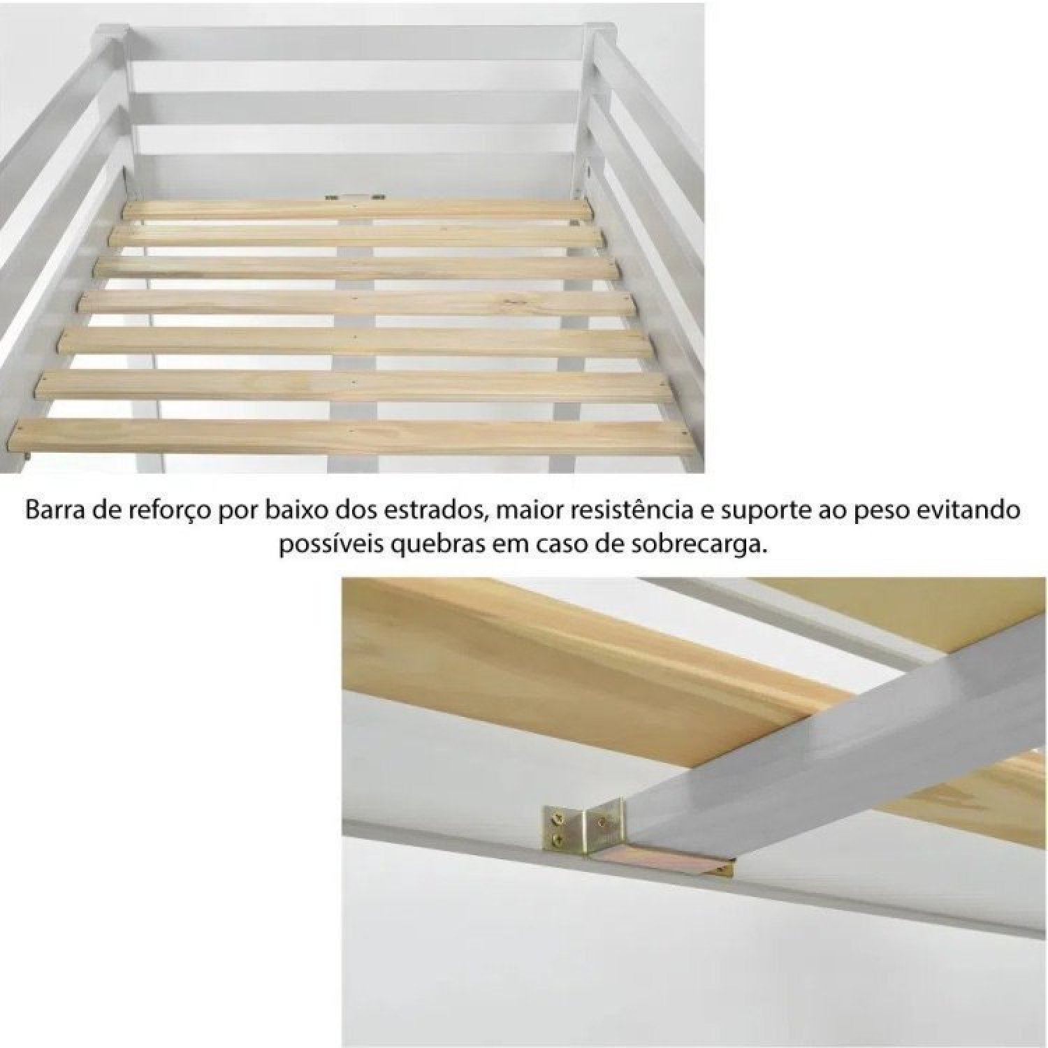 Cama Infantil Prime Alta II com Escorregador e Telhado Lua Casatema - 8